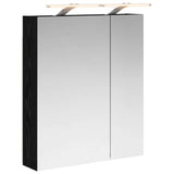 Bathroom Mirror Cabinet Black Oak 60 x 14.5 x 70 cm 889064