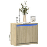 Sideboard with LED Sonoma Oak 72x34x61 cm Engineered Wood 852175