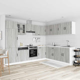 14 Piece Kitchen Cabinet Set Kalmar Grey Sonoma Engineered Wood 3314977