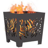 Fire Pit Black 40 x 40 x 40 cm Steel 858912