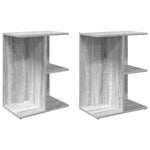 ZNTS Bedside Tables 2 pcs Grey Sonoma 46.5x29x61 cm Engineered Wood 858661