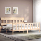 Bed Frame without Mattress 200x200 cm Solid Wood Pine 3193356