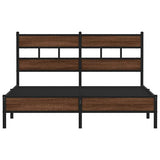 Bed Frame without Mattress Brown Oak 150x200 cm King Size Engineered Wood 4017310