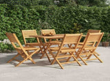 Folding Garden Chair Set of 6 Teak 3155065