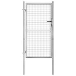 ZNTS Garden Gate Galvanised Steel 105x200 cm Silver 144758