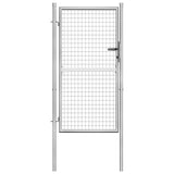 ZNTS Garden Gate Galvanised Steel 105x200 cm Silver 144758