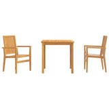 3 Piece Garden Dining Set Solid Wood Teak 3157909