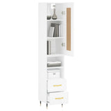 Highboard White 34.5x34x180 cm Engineered Wood 3200241