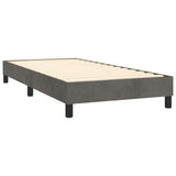 Box Spring Bed Frame Dark Grey Single Velvet 3121188