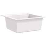 ZNTS Granite Kitchen Sink Single Basin White 144857