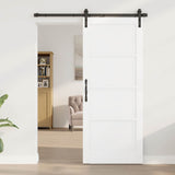 Sliding Door White 83 x 202 cm Solid Pine Wood 3445434