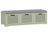 3-Drawer Shoe Storage Bench - Green T3398P423893
