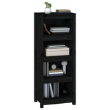 Book Cabinet Black 50x35x125.5 cm Solid Wood Pine 821713