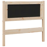 Upholstered Headboard Brown 100 cm Solid Pine Wood 879080