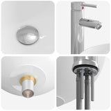 Bathroom Wash Basin Chrome 35.5 x 35.5 x 14.5 cm Metal 890244