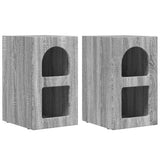 Bedside Table 2 pcs Grey Sonoma 29.5 x 33.5 x 50 cm 891237