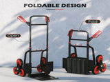 Steel Folding Hand Truck, Heavy Duty Foldable Trolley on Wheels, Multi-Purpose Sack Truck Moving T3398P342351