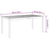 Dining Table Brown Solid acacia wood Large Durable Dining Table 366371