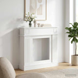 Fireplace Surround High Gloss White 102 x 26 x 100 cm 8006646