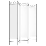 5-Panel Room Divider White 200x200 cm Fabric 350154