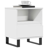 Bedside Cabinet White 40x35x50 cm Engineered Wood 830636