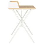 ZNTS Desk White and Natural 80x50x84 cm 20273