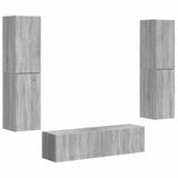 TV Cabinet Set 6 pcs Grey Sonoma Engineered Wood 3409129