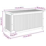 Garden Storage Box with Wheels 113x50x58 cm Solid Wood Acacia 319712
