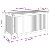 Garden Storage Box with Wheels 113x50x58 cm Solid Wood Acacia 319712