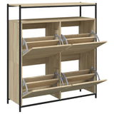 Shoe Cabinet with 4 Flip-Drawers Sonoma Oak 100x34x112 cm 3214414