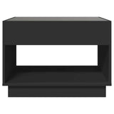 Coffee Table with Infinity LED Black 70x50x50 cm 847659