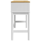 Console Table FLORO White 89.5x36.5x73 cm Solid Wood Pine 374021