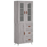 Highboard Grey Sonoma 69.5x34x180 cm Engineered Wood 3198447