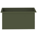 Garden Planter with LED Olive Green 40 x 80 x 40 cm Steel 8008160