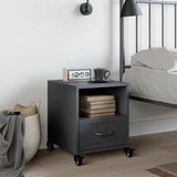 ZNTS Bedside Cabinet Anthracite 36x39x43.5 cm Steel 846708