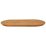 Table Top 90 x 45 x 3.5 cm Oval Solid Teak Wood Natural 42033161
