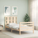 Bed Frame without Mattress Single Solid Wood 3194081