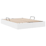 Storage Bed with Mattress Pure White 140 x 190 cm Faux leather 3369946