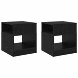 End Table 2 pcs Black Oak 40.5 x 40 x 45 cm Engineered Wood 890915