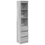 Highboard Grey Sonoma 37.5x35x180 cm Engineered Wood 861666
