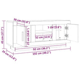TV Cabinet Smoked Oak 102x35x45 cm Engineered Wood 817225