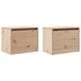 Wall Cabinets 2 pcs 45x30x35 cm Solid Pinewood 813436