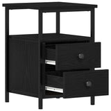 Bedside Cabinets 2 pcs Black Oak 34x35.5x50 cm Engineered Wood 862138