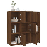 Book Cabinet Brown Oak 90x30x90 cm Engineered Wood 815551