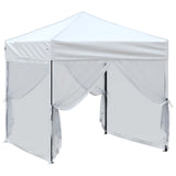 Folding Party Tent with Sidewalls White 2x2 m 93510