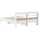 Bed Frame without Mattress White 160x200 cm Solid Wood Pine 3306883