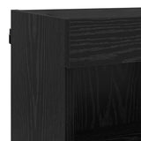 TV Wall Units with LED 6 pcs Black Oak Engineered Wood 3402964