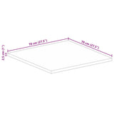 Table Top 70x70x2,5 cm Square Solid Wood Acacia 370932