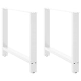 ZNTS Coffee Table Legs White 2 pcs 100x cm Steel 4013321