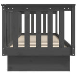 Day Bed without Mattress Grey 75x190 cm Small Single Solid Wood Pine 821576